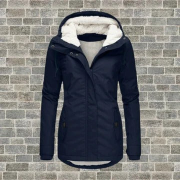 TrendAura insulated winter coat weatherproof slim-fit with chic pleat design for commuters