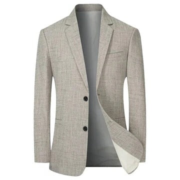 Men's vintage slim fit single breasted blazer tailored structured silhouette for formal smart casual wear