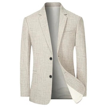Men's vintage slim fit single-breasted blazer tailored silhouette for formal smart casual wear