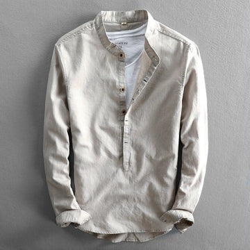 Men's lightweight breathable long-sleeve summer shirt regular fit casual everyday comfort wear