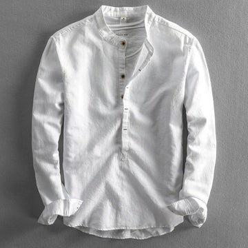 Men's lightweight breathable long-sleeve summer shirt regular fit casual everyday comfort