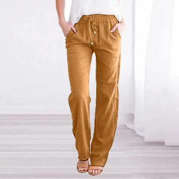 Women's lightweight summer trousers breathable relaxed fit travel-ready casual comfort pants