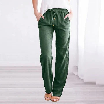 Women's lightweight summer trousers regular fit breathable travel-ready casual style in soft fabric