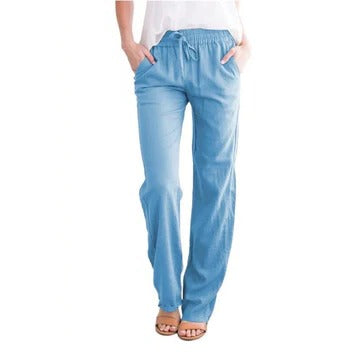 Women's lightweight summer trousers breathable relaxed fit travel-ready casual pants for busy days