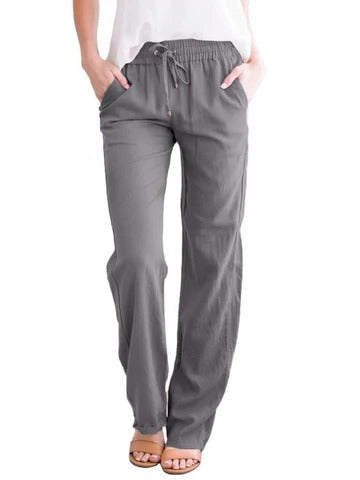 Women's lightweight summer trousers breathable relaxed-fit travel-ready pants with polished silhouette