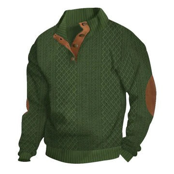 Men's luxury diamond-knit sweater modern slim silhouette all-day warmth for cold weather