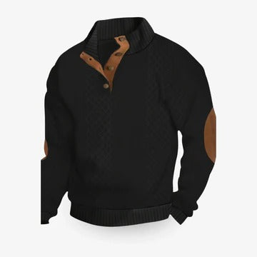 Men's luxury diamond-knit sweater modern slim silhouette warm cold weather everyday comfort