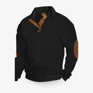 Men's luxury diamond-knit sweater modern slim silhouette warm cold weather everyday comfort