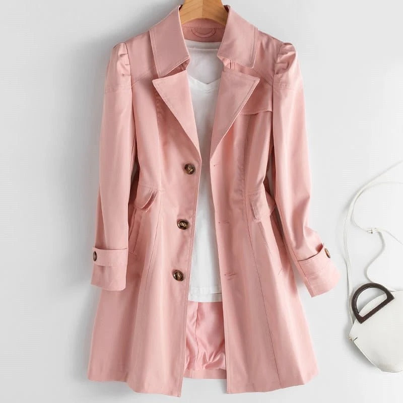 Urbann-Vibe women's lightweight trench coat tailored silhouette versatile desk-to-dinner professional style