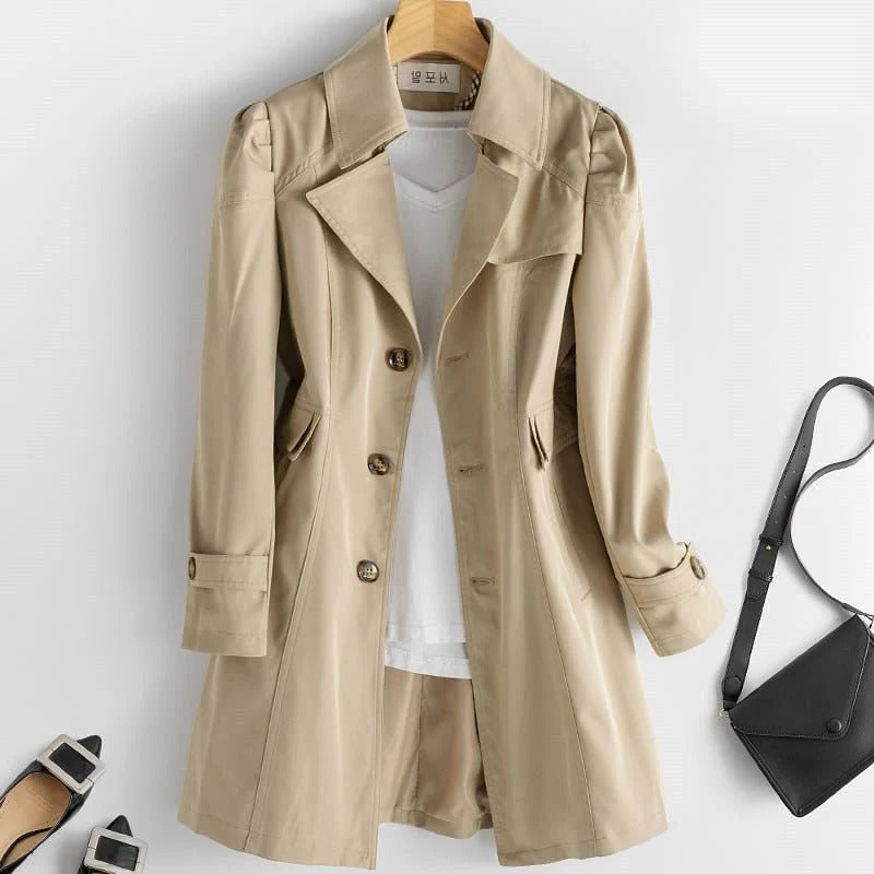 Urbann-Vibe women's lightweight trench coat tailored silhouette versatile desk-to-dinner professional style