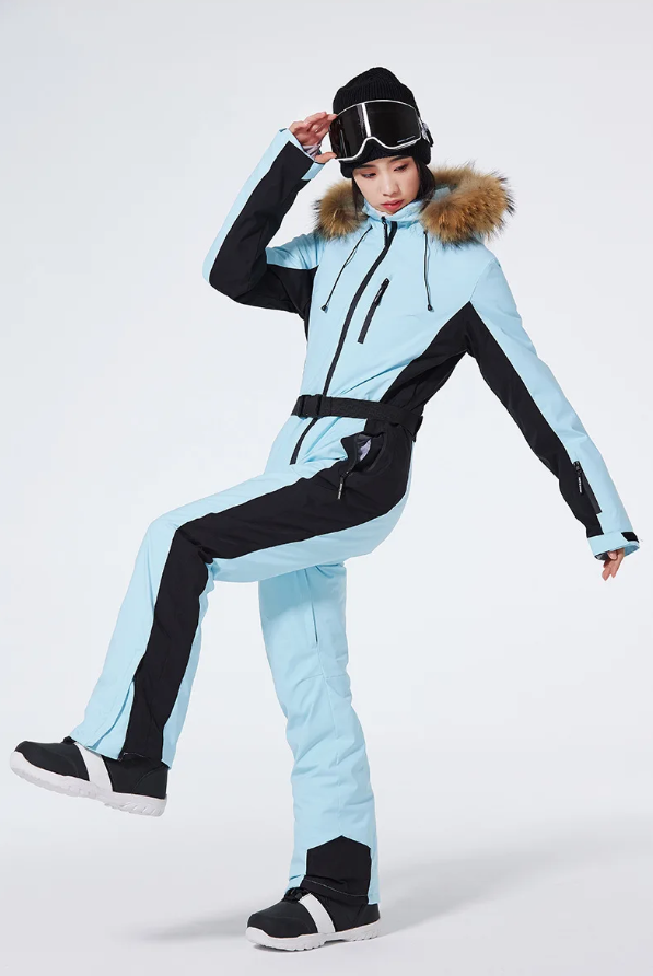 Women's Winter One-piece Ski Suit | With Hood