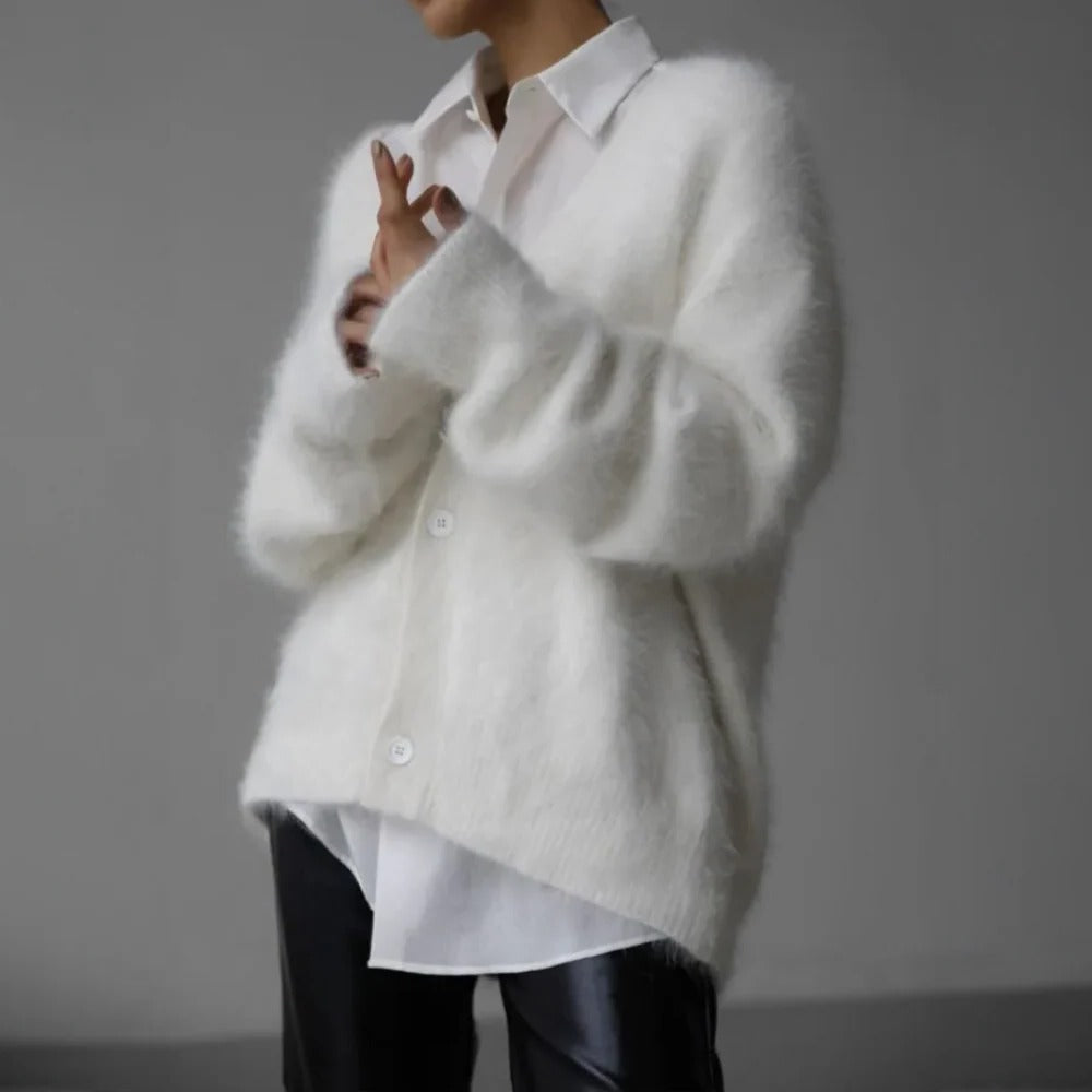Women's lightweight neutral cardigan regular fit versatile layering outerwear for casual and semi-formal wear