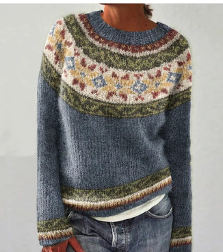 Women's Harper retro pullover acrylic knit sweater vintage-inspired fall style with timeless charm