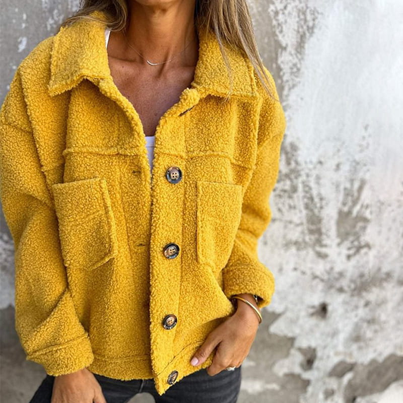Women's relaxed fit winter jacket in chic style, warm cozy design with effortless all-day comfort