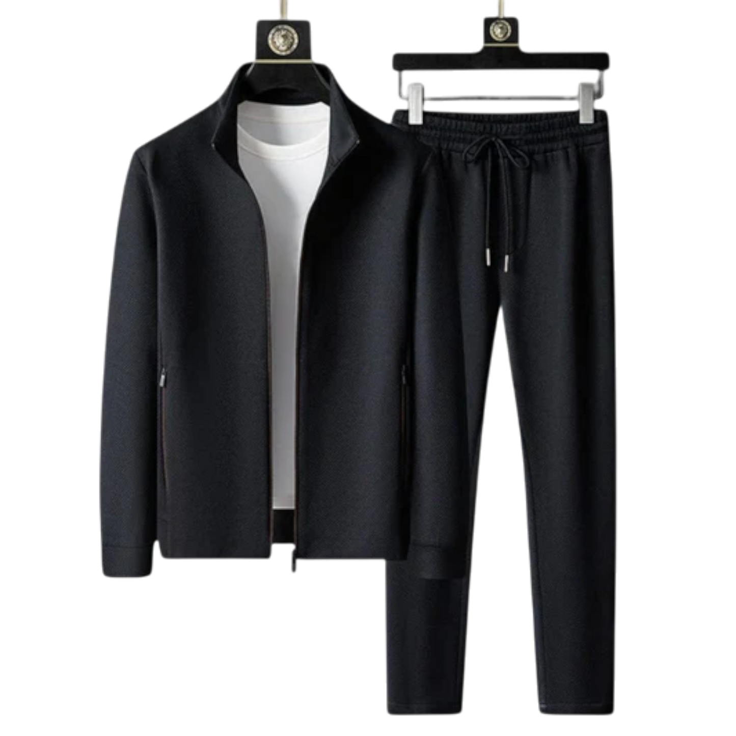 Men's cotton blend tracksuit in modern winter style with cozy fit and freedom of movement