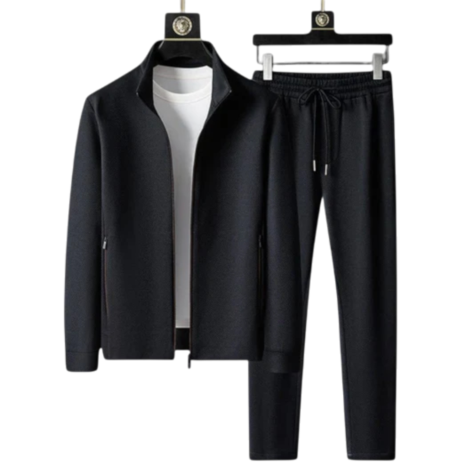 Men's cotton blend tracksuit in modern winter style with cozy fit and freedom of movement