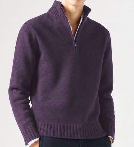 Men's cozy knit sweater in warm tones, relaxed everyday fit with soft insulating fabric for cold weather