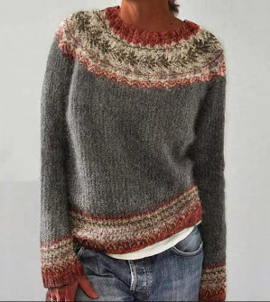 Harper retro women's pullover sweater vintage-inspired acrylic knit cozy fall style