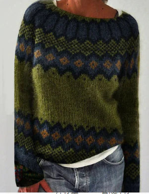Women's Harper retro pullover vintage-inspired acrylic knit sweater with timeless fall style