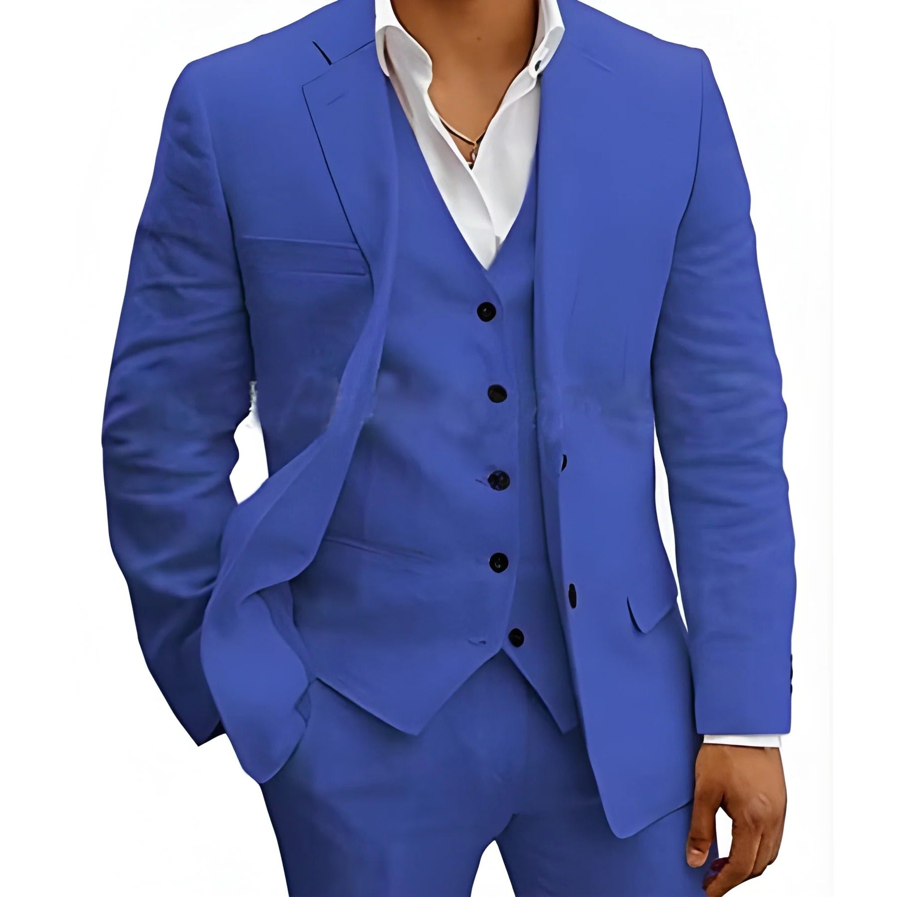 Men's light beige three-piece slim-fit summer suit jacket waistcoat trousers breathable wedding beach style