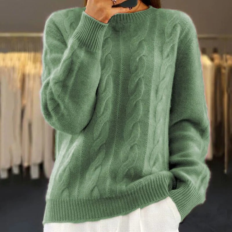 Women's cozy knit sweater regular fit warm chic winter essential versatile all-season style
