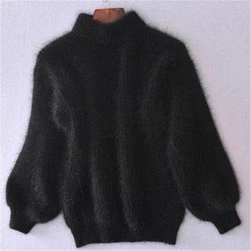 Women's solid color knitted sweater relaxed loose fit timeless style everyday comfort polished silhouette