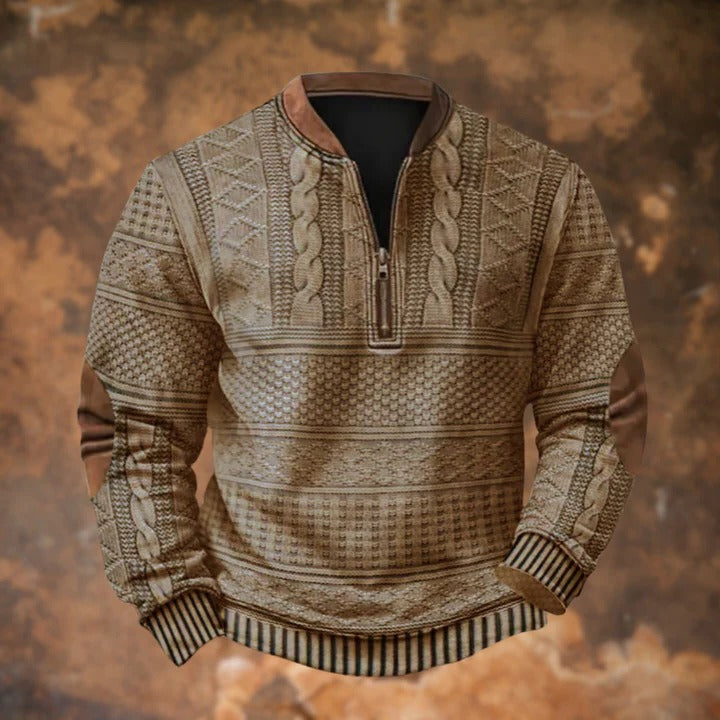 Casual gray zip-through sweater with full zipper closure and breathable knit fabric for everyday wear