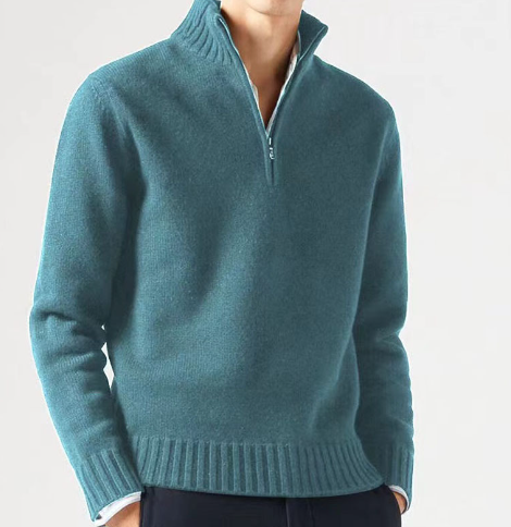 Men's cozy knit sweater warm insulating jumper for cold weather everyday casual wear