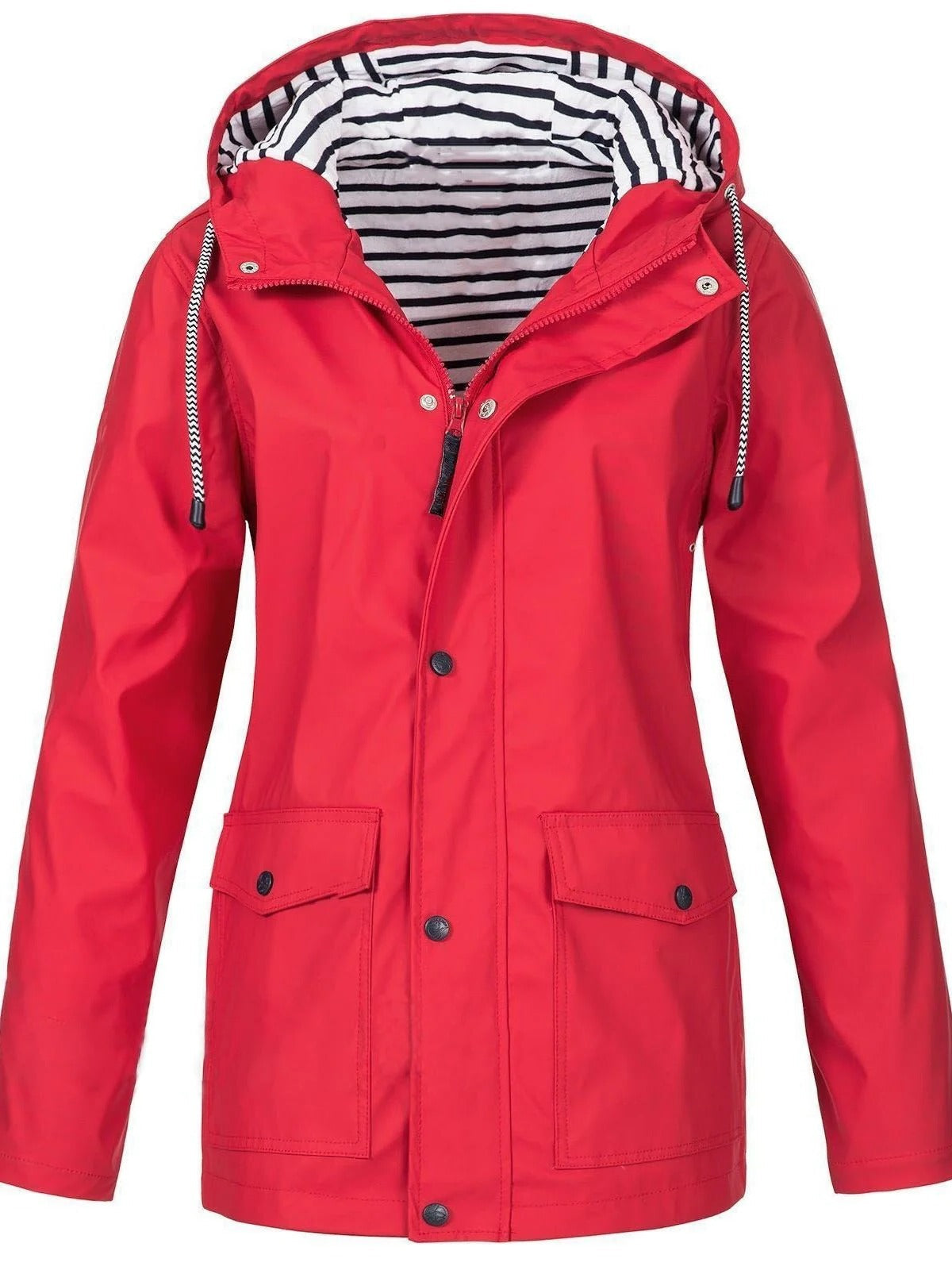 Lightweight full-zip outdoor jacket for hiking, slim athletic cut, ideal spring summer active wear