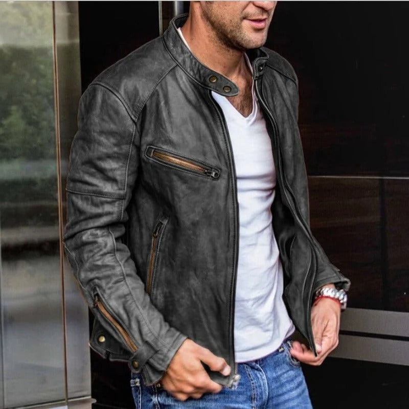 TrendAura structured jacket regular fit front zip closure timeless silhouette everyday casual wear
