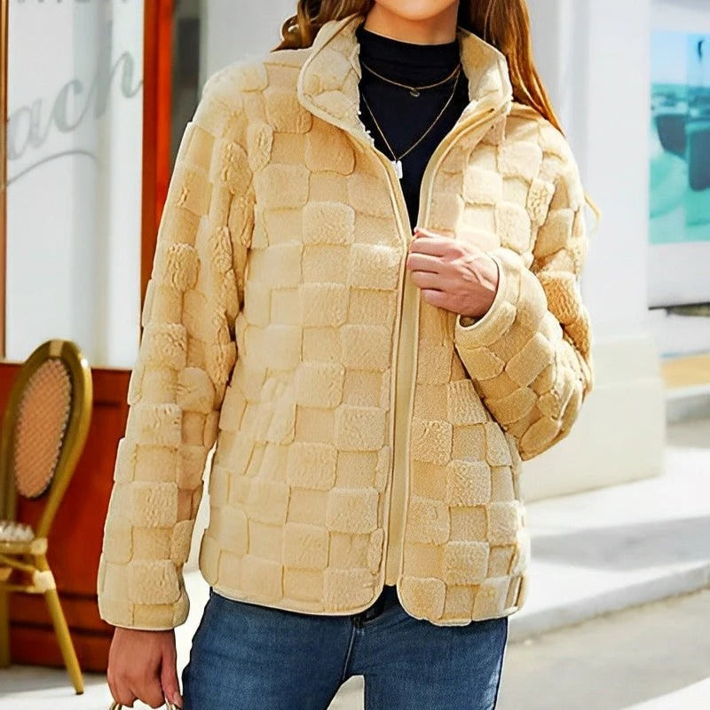 Unisex solid color fleece jacket cozy relaxed fit with front zipper lightweight breathable all-season layer