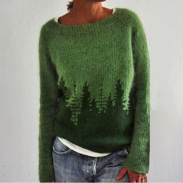 Women's relaxed fit pullover casual everyday style with modern subtle accents and layering versatility
