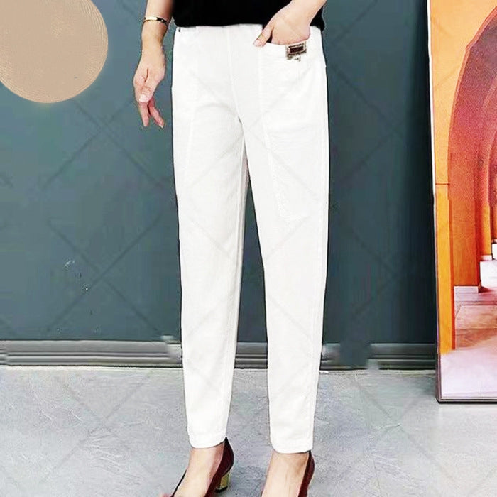 Women's relaxed fit cotton pants soft breathable everyday comfort versatile silhouette Oriana