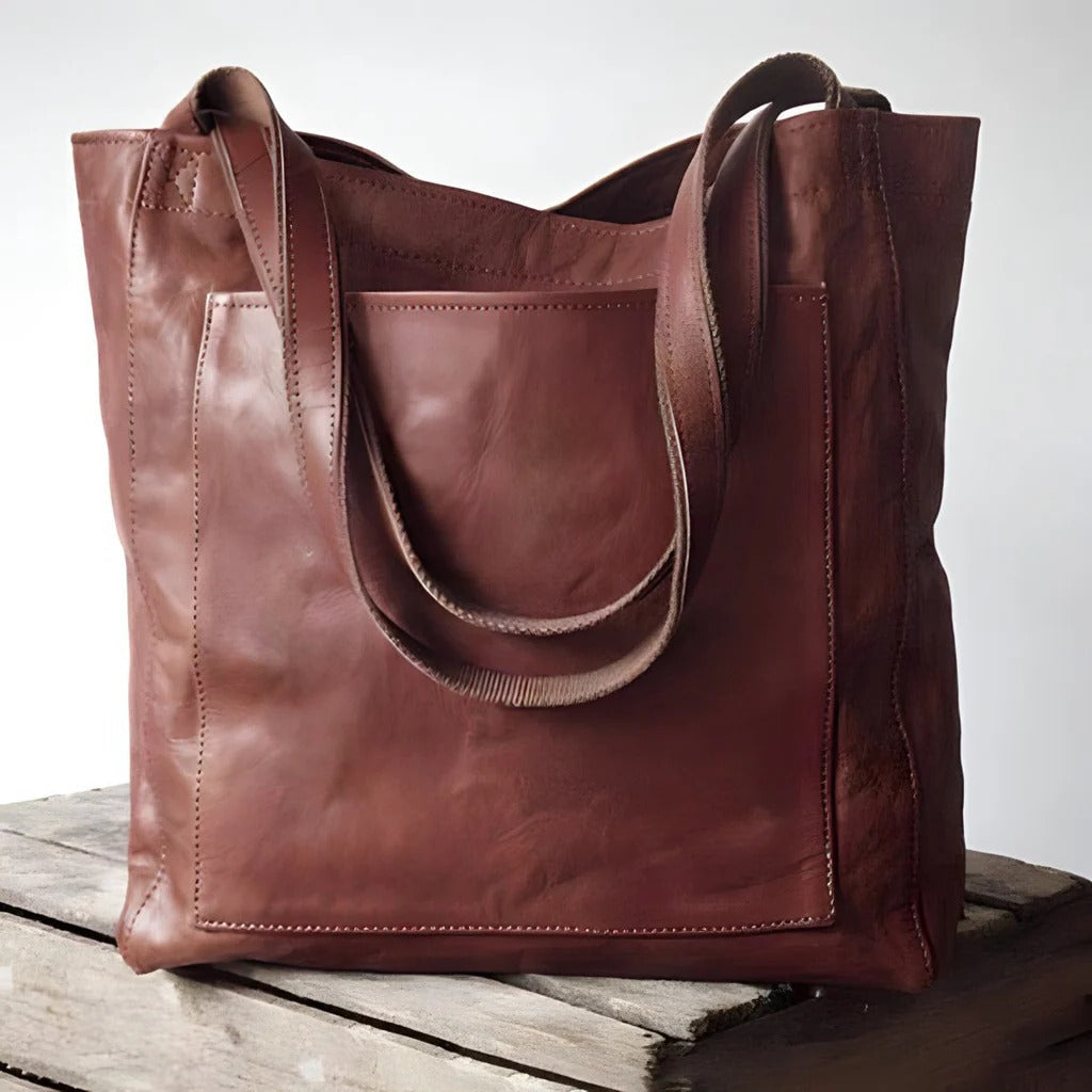 Urbann-Vibe structured tote bag for women, spacious everyday carry with dual handles and sculpted form
