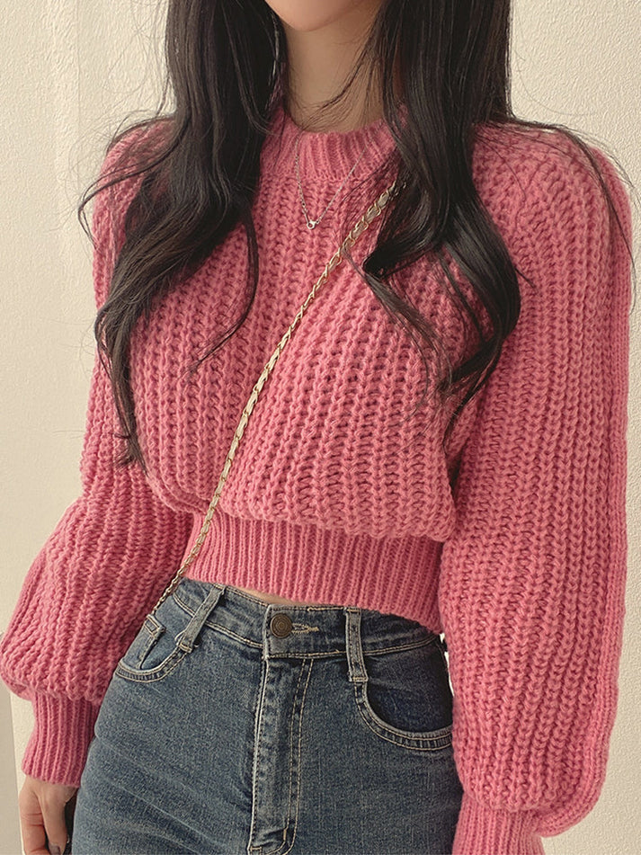 Women's ivory chunky knit Bela sweater structured silhouette cozy layering everyday warmth