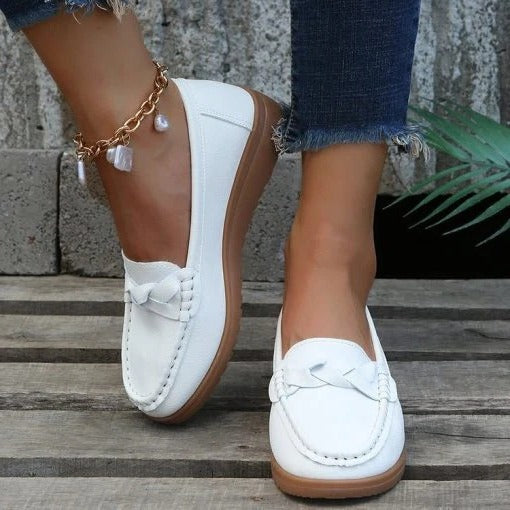 Women's slip-on walking loafers with ergonomic arch support for all-day comfort and everyday style