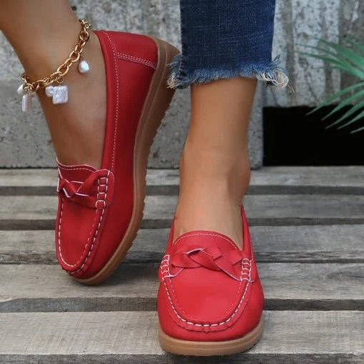 Women's slip-on walking loafers with ergonomic arch support for all-day comfort and everyday wear