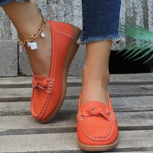 Women's slip-on walking loafers with ergonomic arch support for all-day comfort and everyday wear