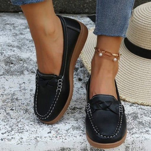 Women's slip-on walking loafers with ergonomic arch support for all-day everyday comfort