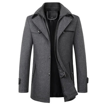 Men's waterproof winter coat structured silhouette all-season commuter outerwear breathable shell