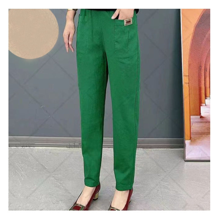 Women's relaxed fit cotton pants soft breathable everyday comfort versatile neutral silhouette