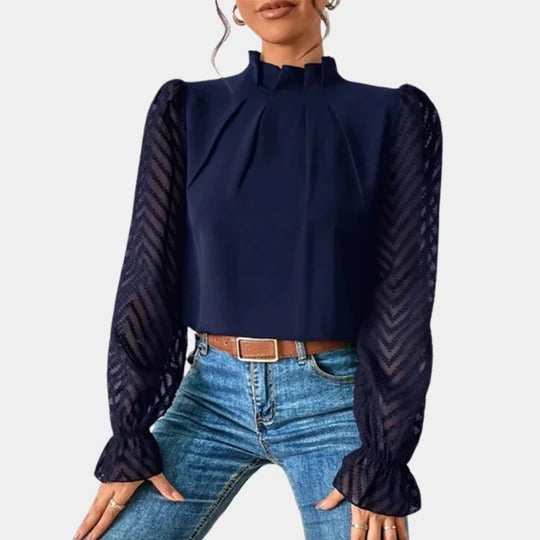 Women's coastal long sleeve top in lightweight airy fabric, versatile relaxed fit for year-round wear