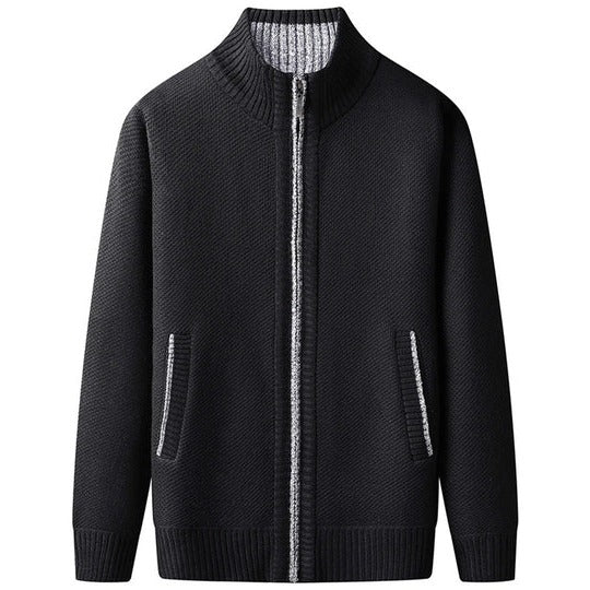 Men's navy zip-up vest full-length zipper closure sleek streamlined silhouette active outerwear