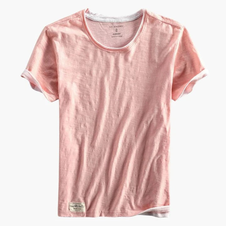 Men's basic crew neck t-shirt in classic fit, soft breathable fabric for all-day active comfort