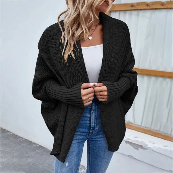 Women's oversized chunky knit cardigan open-front long sleeve cozy layering piece by Nordisk Flair