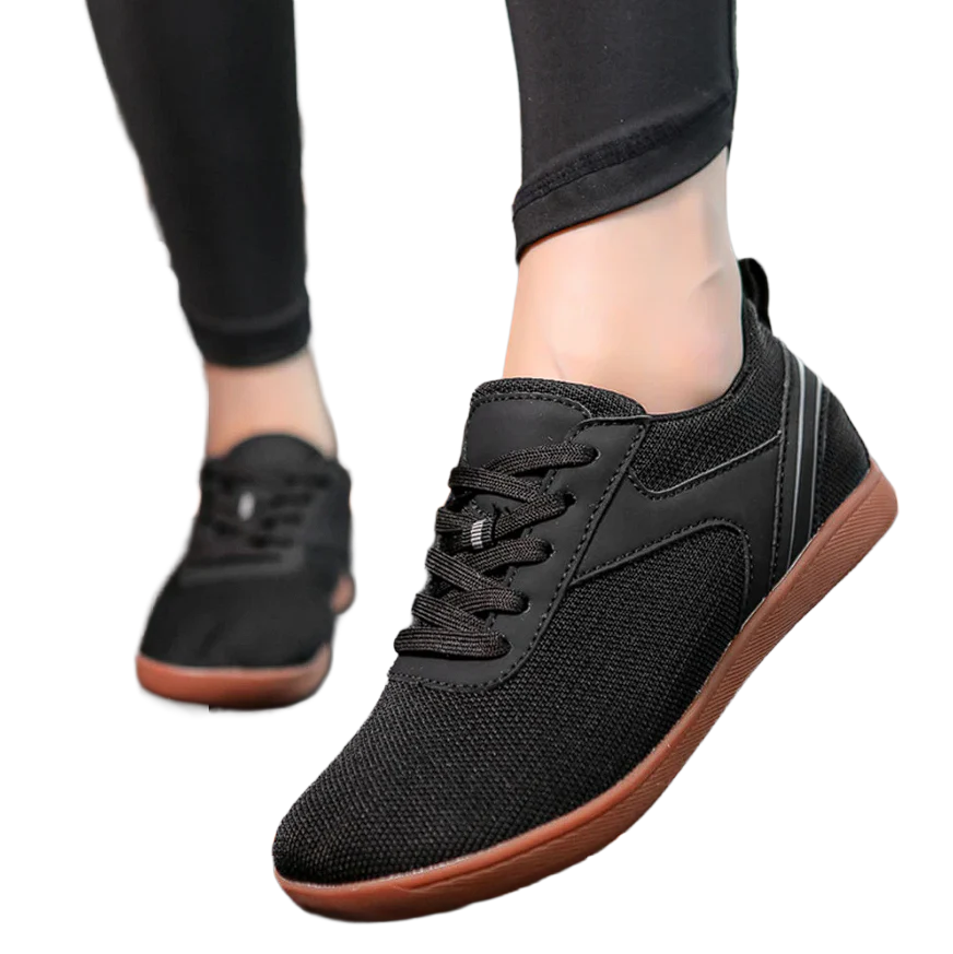 Unisex lightweight minimalist barefoot sneakers in neutral tones, wide toe box for natural feel