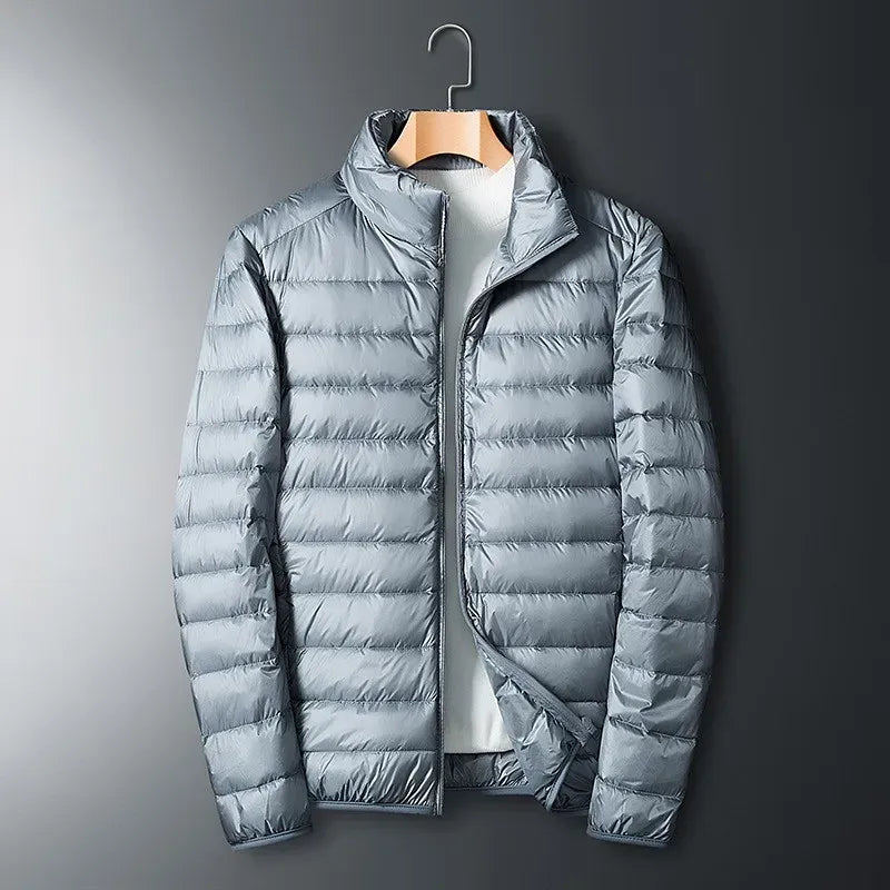 Men's regular fit padded puffer jacket water-resistant high collar warm insulated cold weather coat