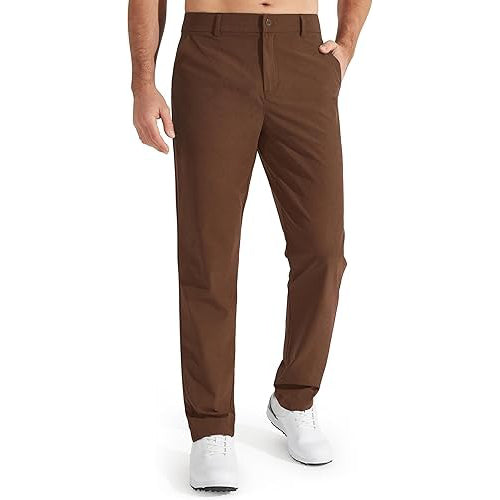 Men's stretch golf pants quick-dry performance dress trousers with flexible fit for course to boardroom