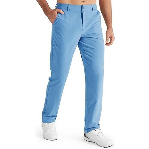 Men's stretch golf pants quick-dry slim fit dress trousers for golf course to boardroom versatility