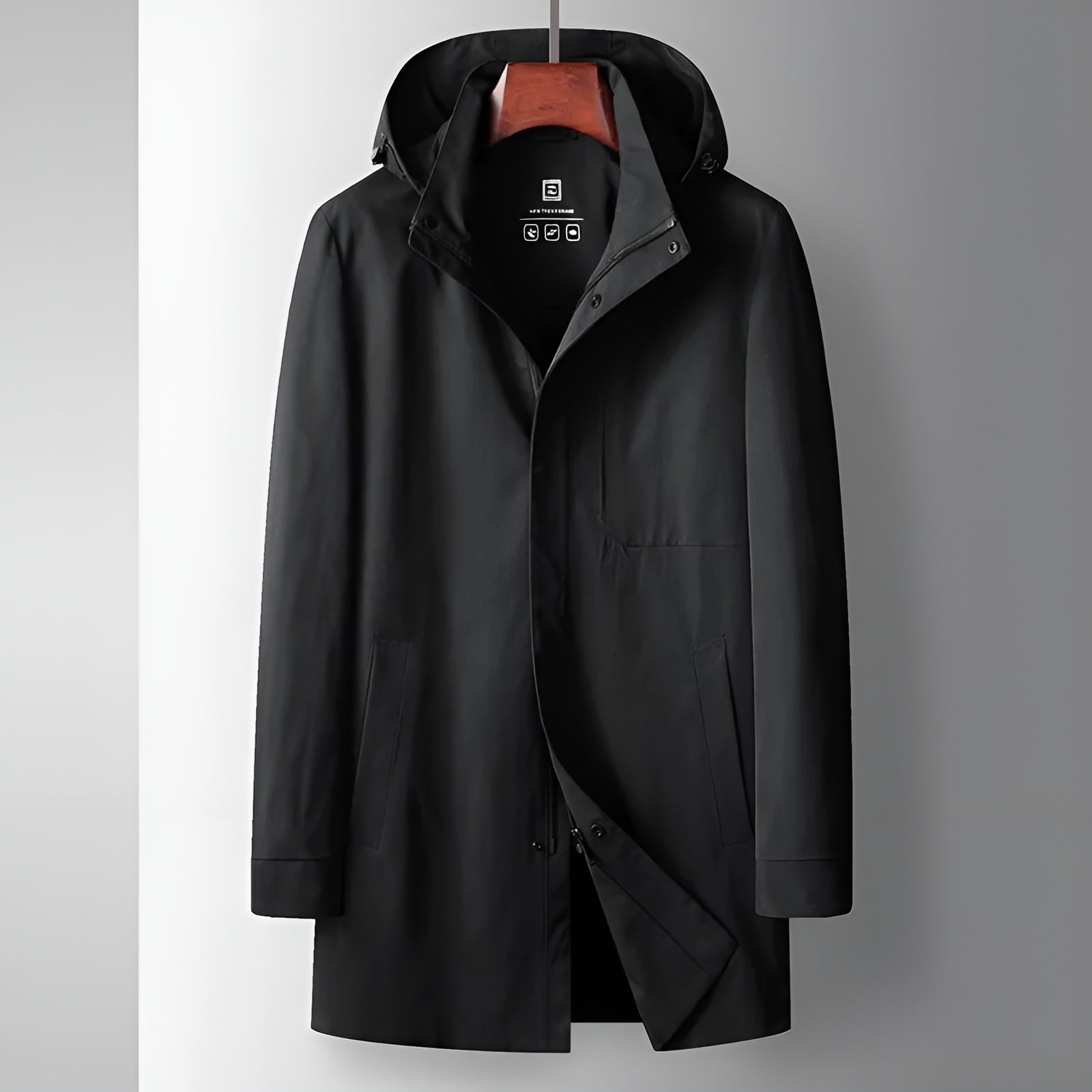 Lucca three-quarter windbreaker water-resistant detachable hood urban professional slim-fit jacket